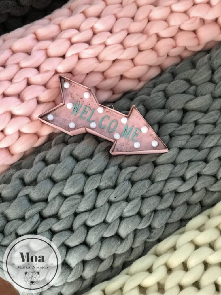 mantas nórdicas piezas artesanales hechas a mano.